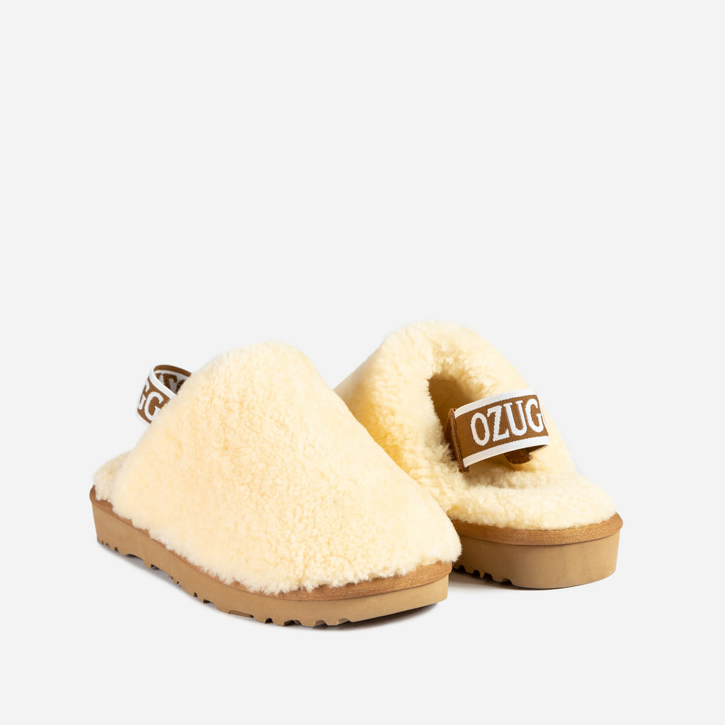UGG AUTUMN FLUFF SLIDE ELASTIC BACKSTRAP OZuggwear