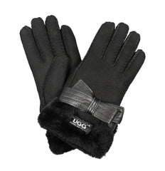 UGG LADIES SHEEPSKIN RIBBON GLOVES