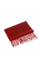 CASHMERE AND WOOL SCARF - TOMATO