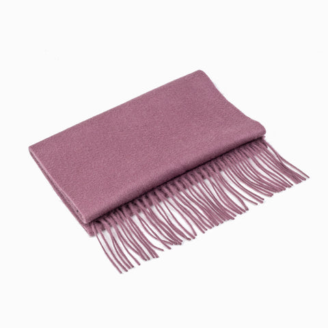 CASHMERE AND WOOL SCARF - DRY ROSE