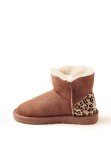 UGG MINI BUTTON BOOTS WITH LEOPARD PRINT AND TPR SOLE