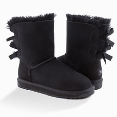 'NEW GENERATION' UGG LADIES CLASSIC BAILEY BOW BOOTS 2 RIBBON BOOT