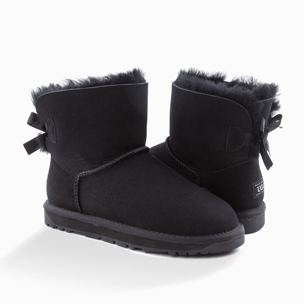 NEW GENERATION UGG LADIES CLASSIC MINI BAILEY BOW BOOTS 1 RIBBON