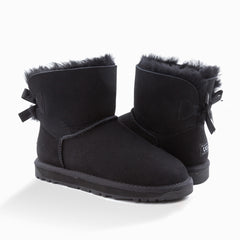 'NEW GENERATION' UGG LADIES CLASSIC MINI BAILEY BOW BOOTS 1 RIBBON BOOT