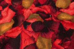 100% WOOL PRINTED SCARF - SAFFRON/LEAVES/FLORAL
