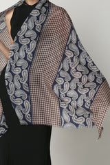 100% MERINO WOOL SCARF - MING BLUE